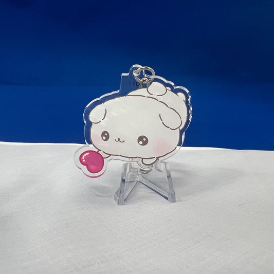 ふわりんましゅ　アクリルキーホルダー(ハートを拾うましゅ)
